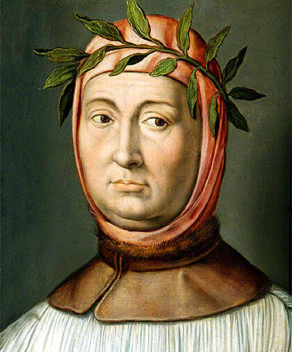 Scrittore italiano Petrarca